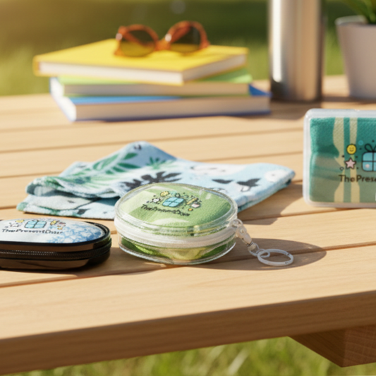 Custom Kids Microfiber Towel Set with Storage Case (Set of 10)